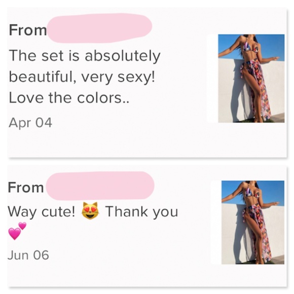 3 Piece Swimwear Set: Bikini + Sarong - Picture 7 of 9